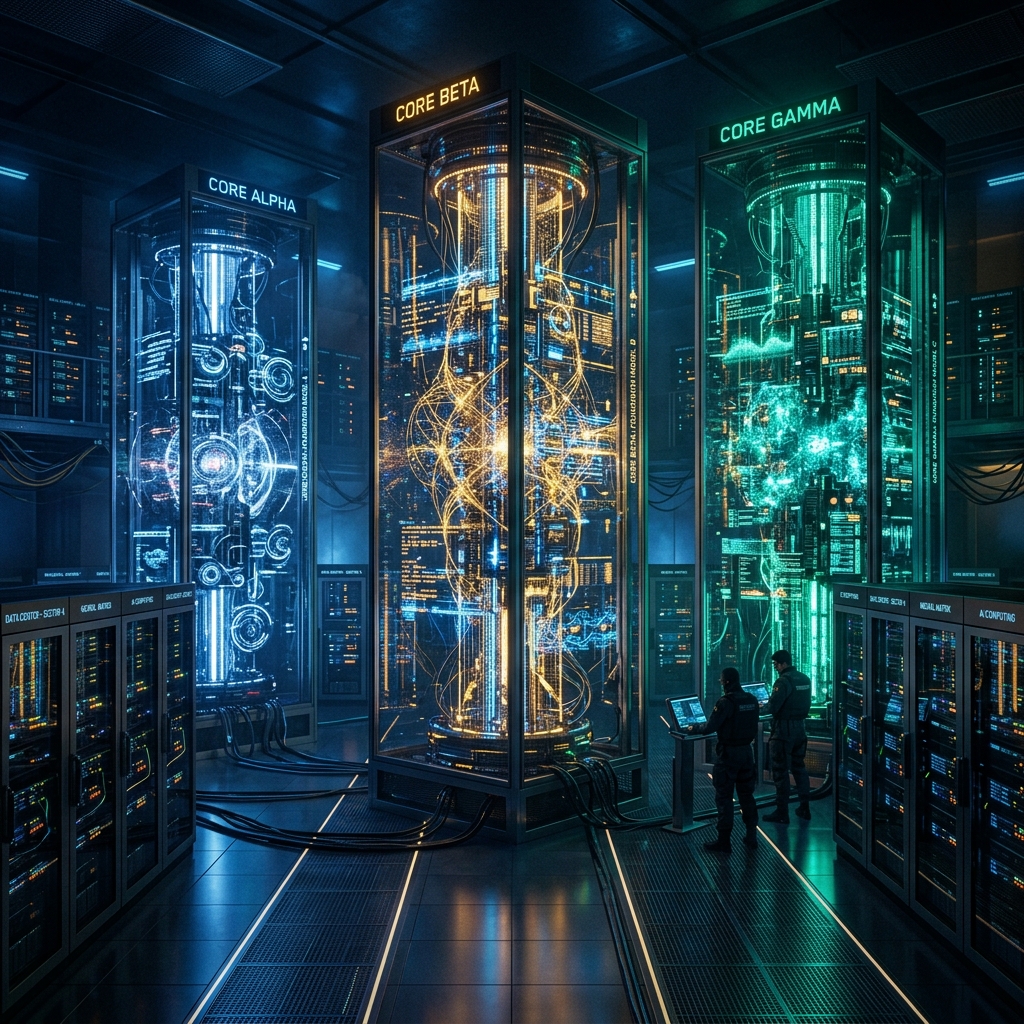 Premium visualization of an AI agent breaking through layers of digital noise to extract a glowing core of primary source data.