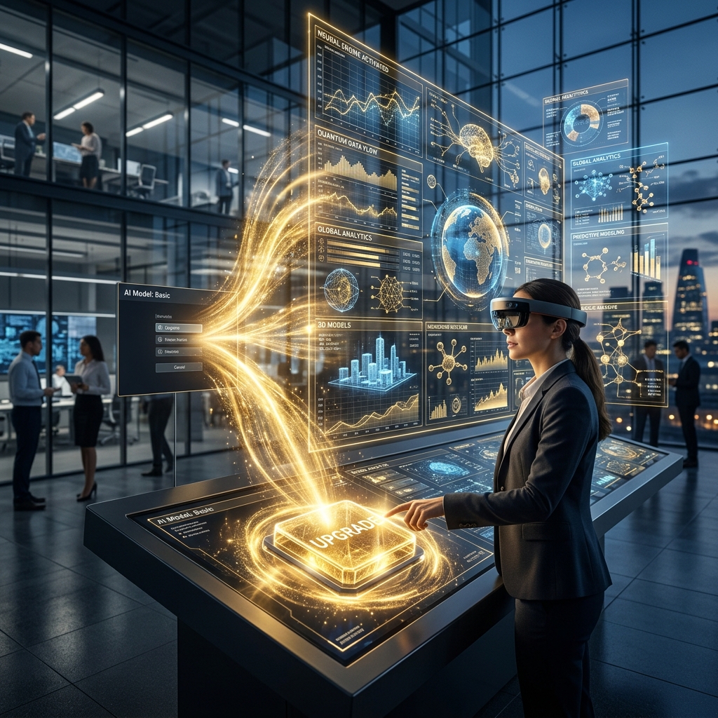 Premium editorial visualization showing a Retrieval-Augmented Generation (RAG) database filtering massive data pools into precise AI context windows.